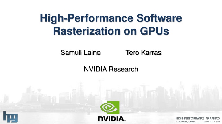 high performance software rasterization on gpus
