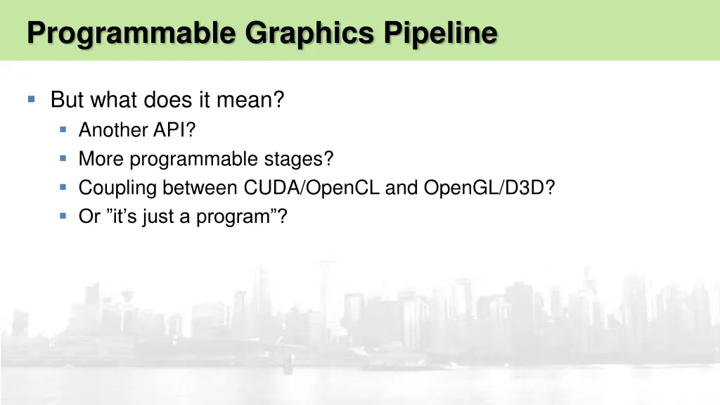 programmable graphics pipeline