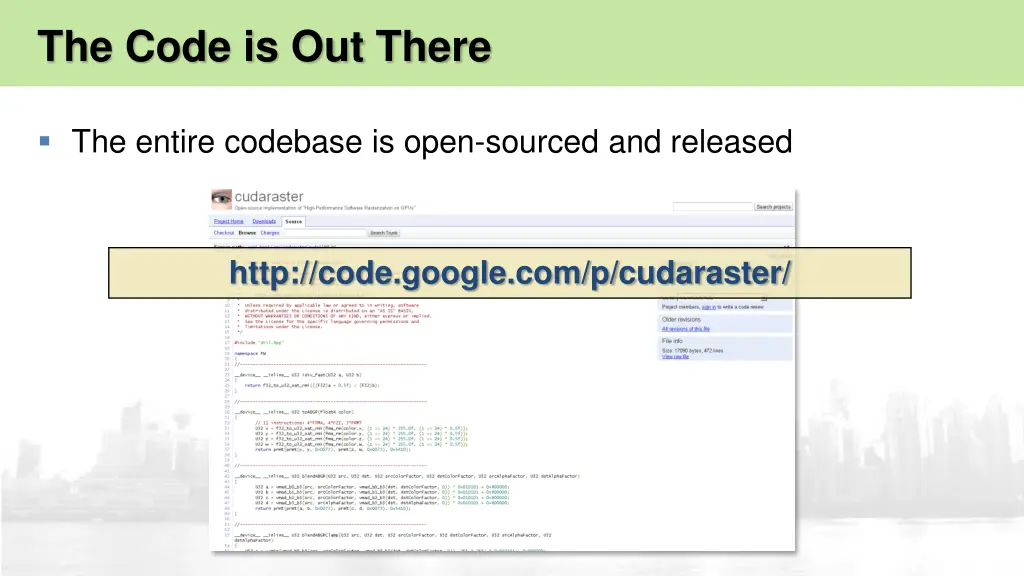 the code is out there
