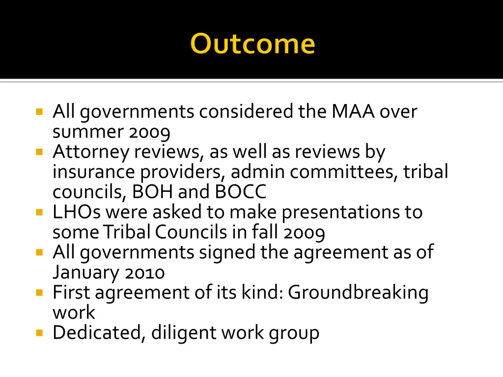 all governments considered the maa over summer