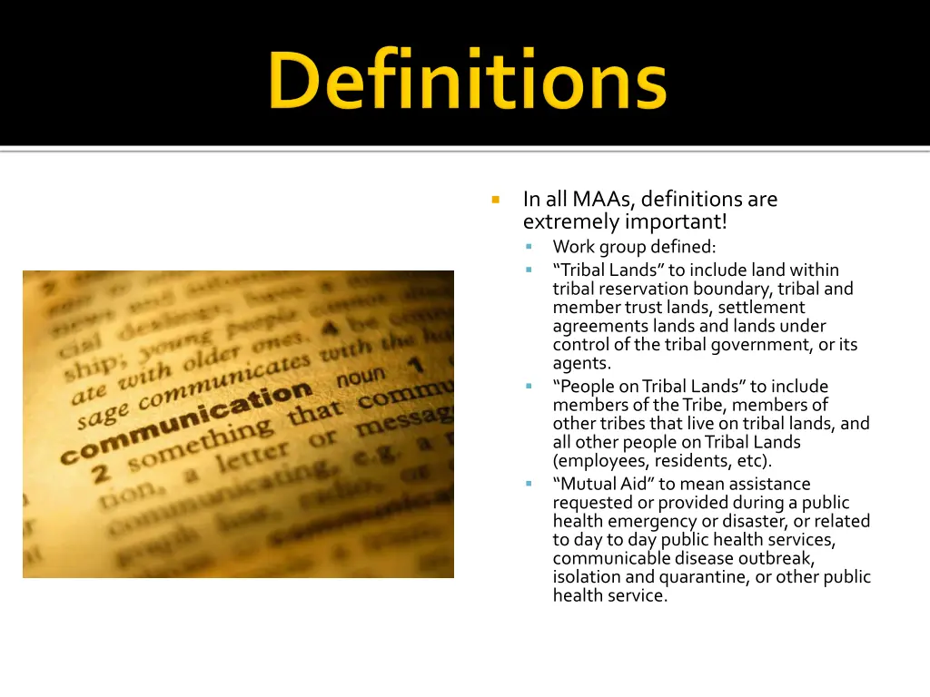 in all maas definitions are extremely important