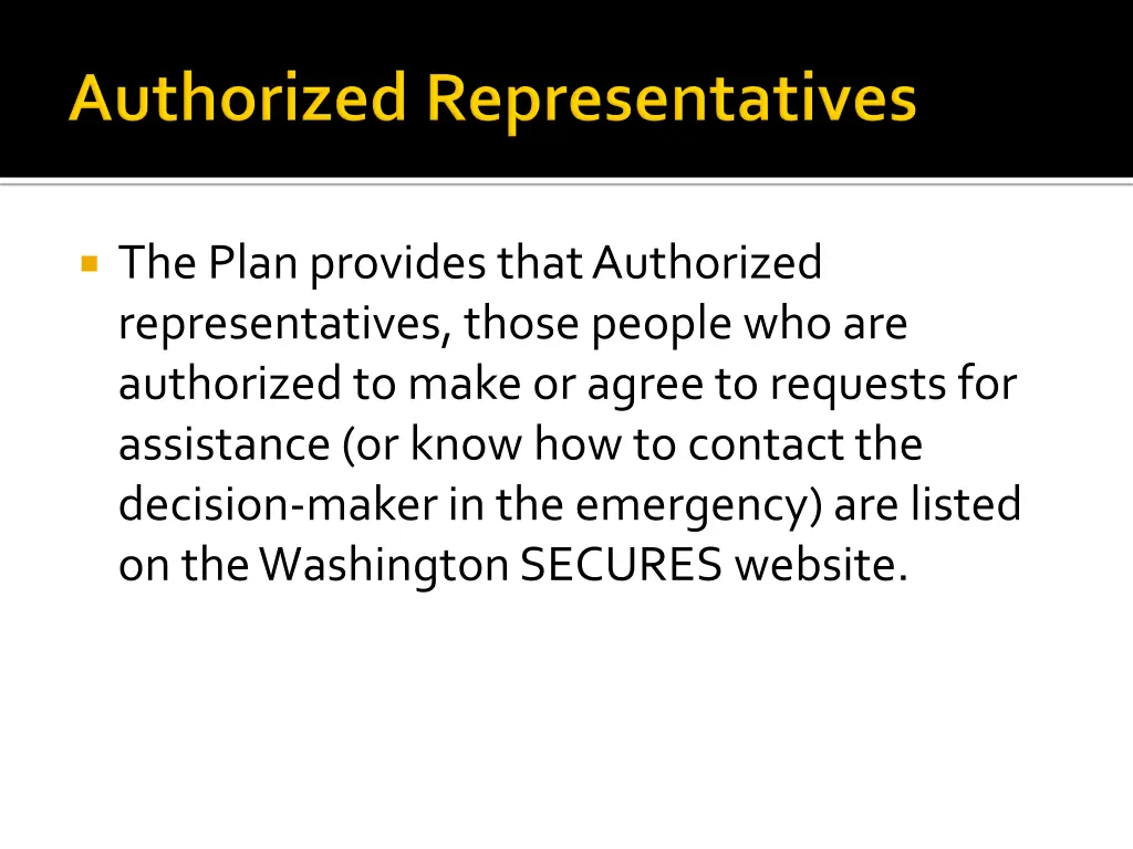 the plan provides that authorized representatives
