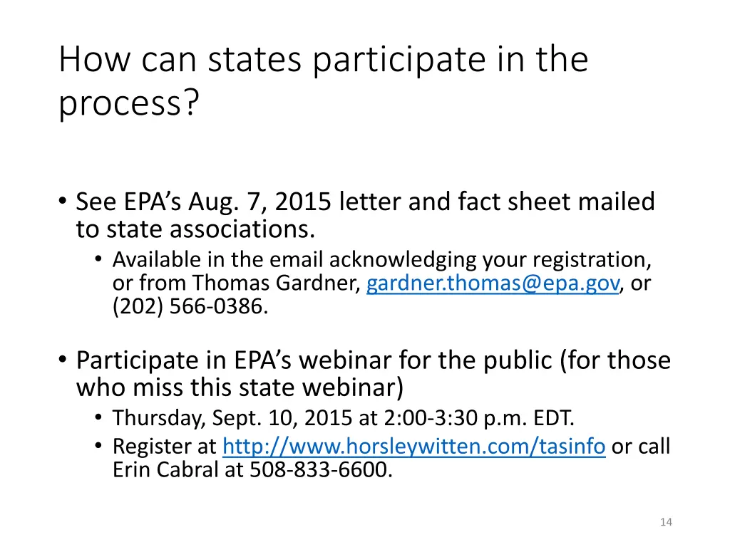 how can states participate in the process