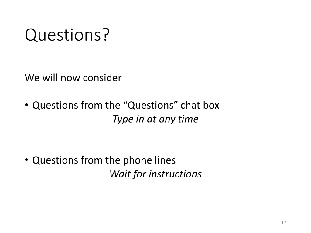 questions