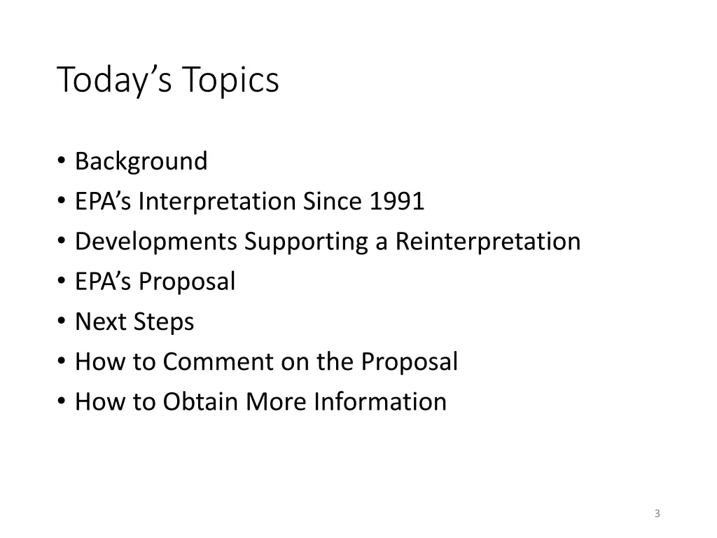 today s topics