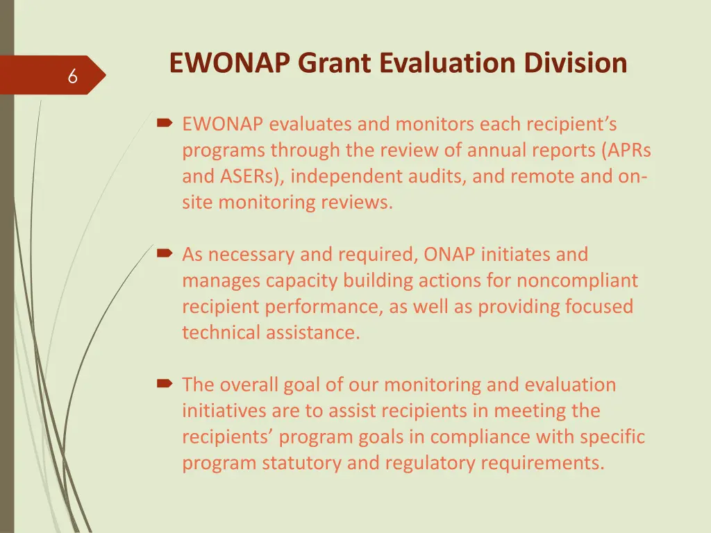 ewonap grant evaluation division