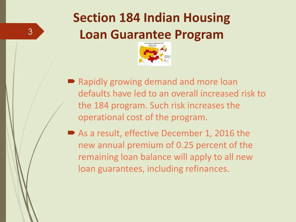 section 184 indian housing loan guarantee program