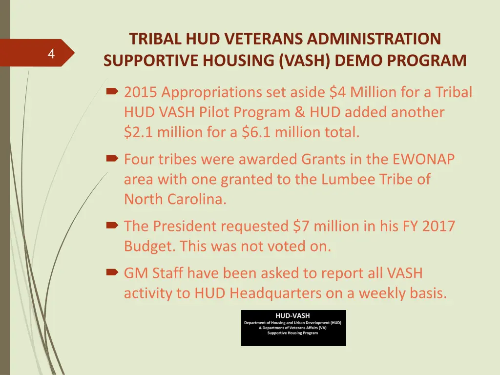 tribal hud veterans administration supportive