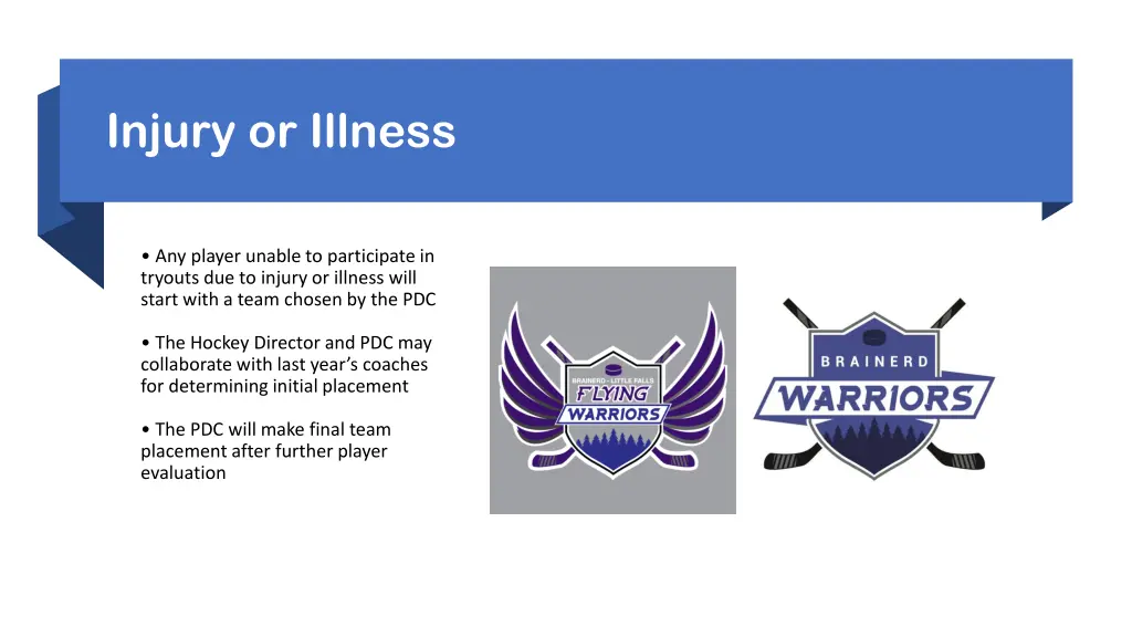 injury or illness