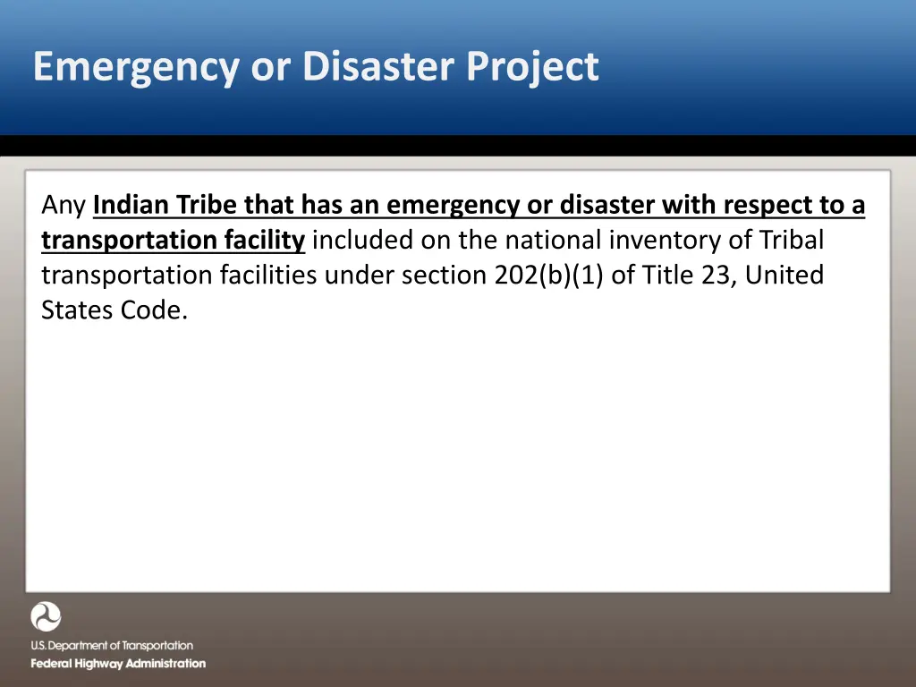 emergency or disaster project 1