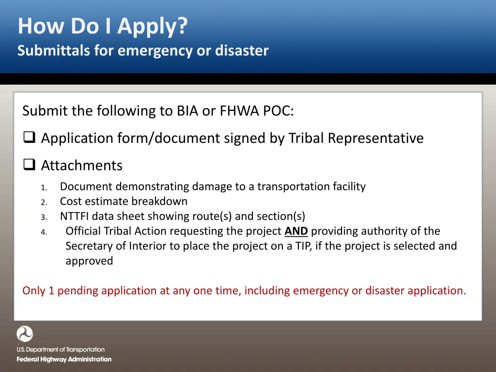 how do i apply submittals for emergency