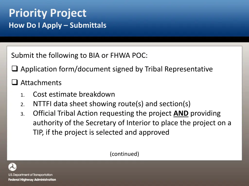 priority project how do i apply submittals