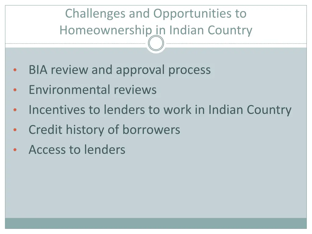 challenges and opportunities to homeownership