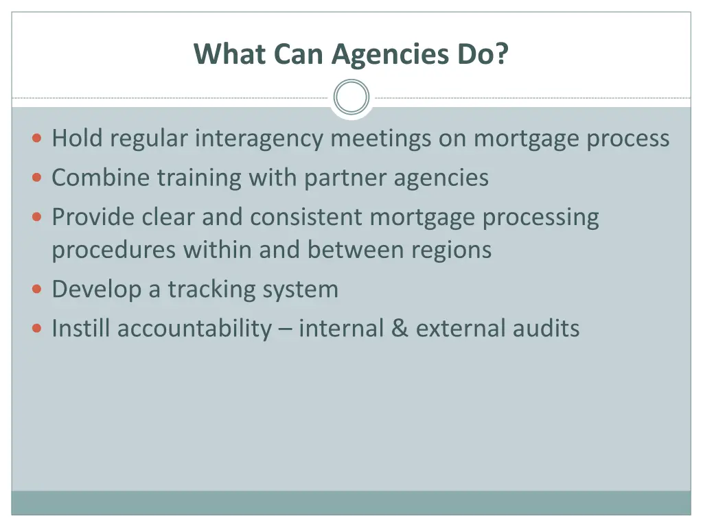 what can agencies do