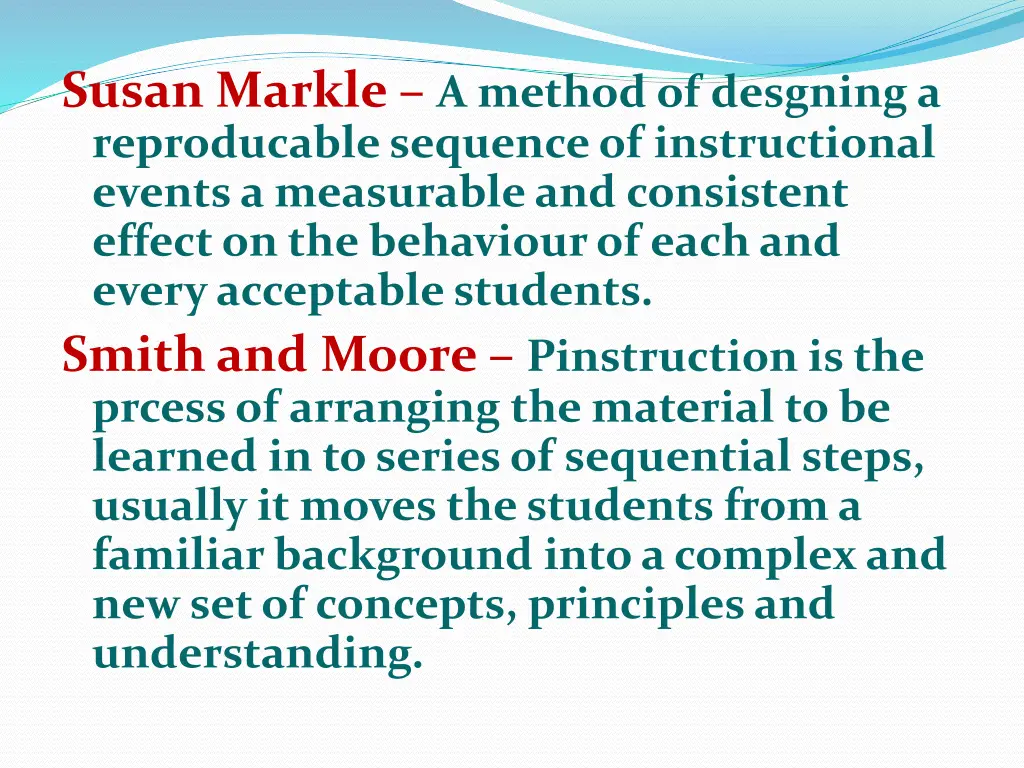 susan markle a method of desgning a reproducable
