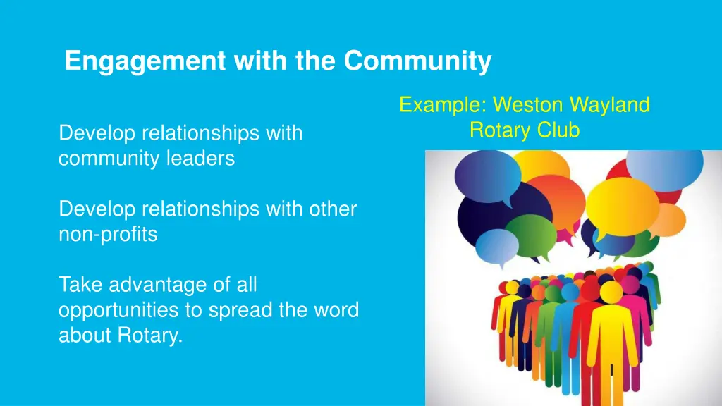 engagement with the community
