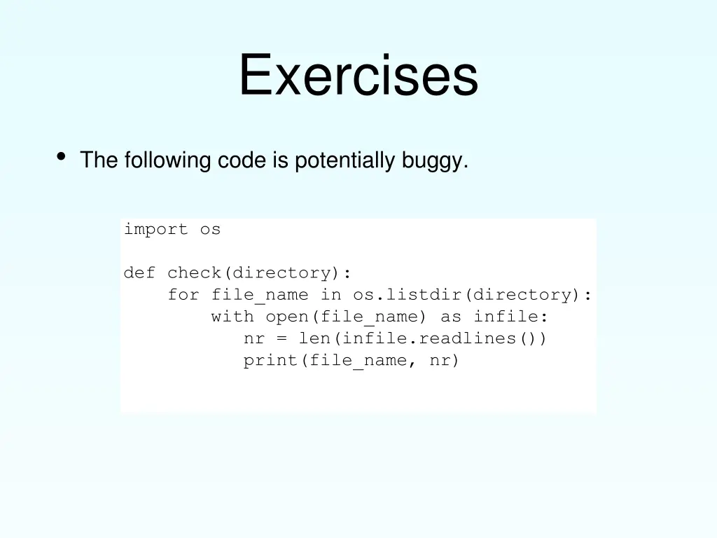 exercises 1