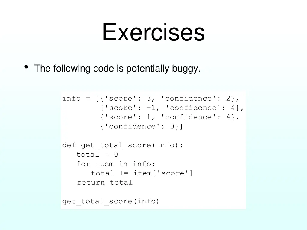exercises
