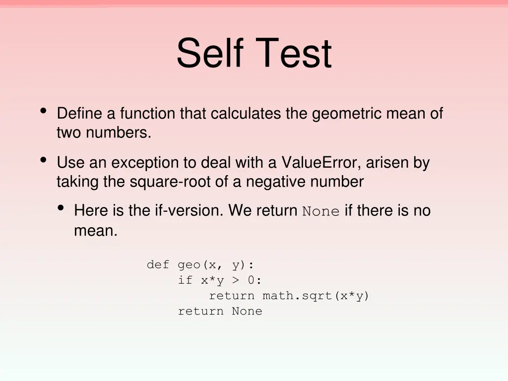 self test