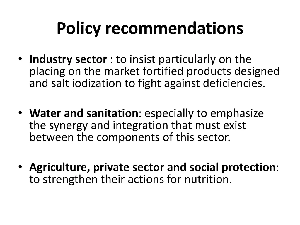 policy recommendations 1