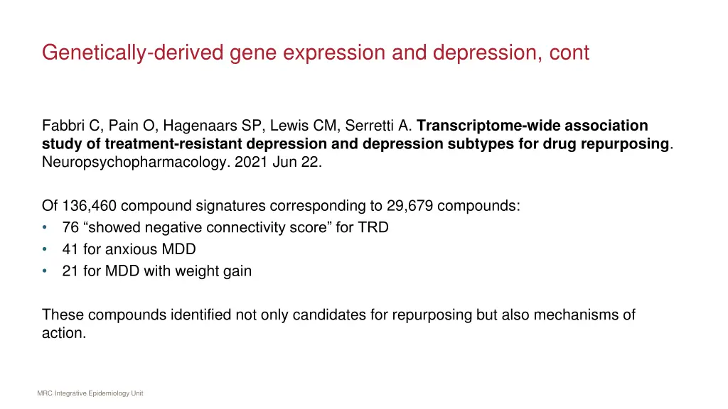 genetically derived gene expression