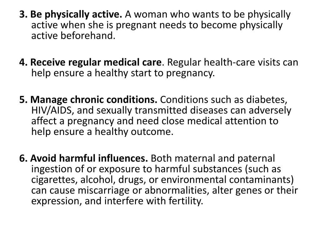 3 be physically active a woman who wants