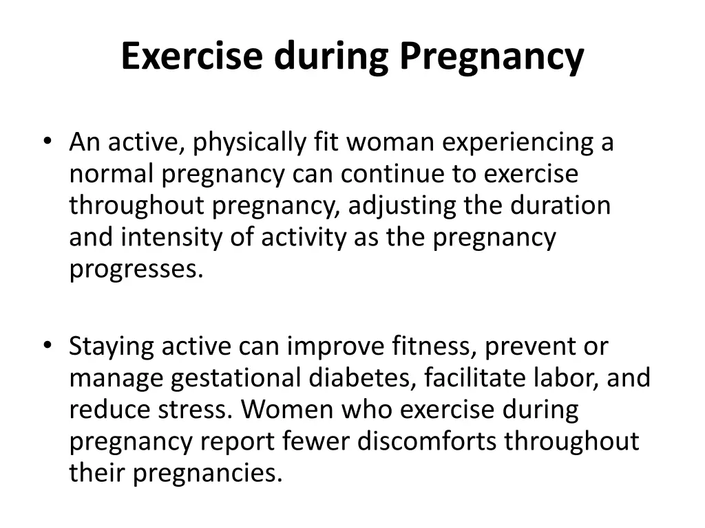 exercise during pregnancy