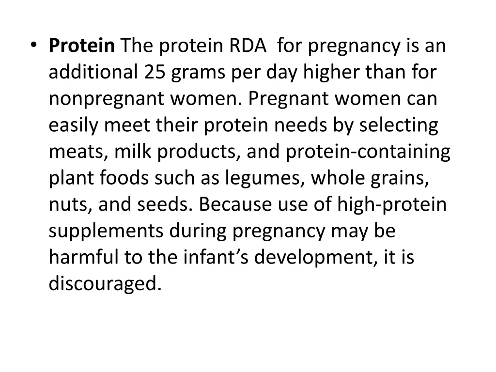protein the protein rda for pregnancy