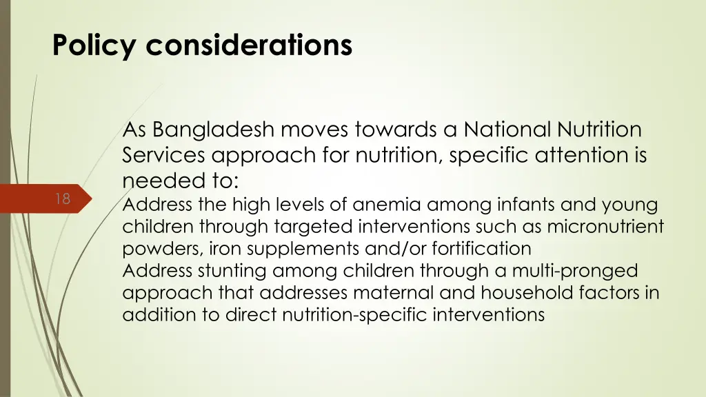 policy considerations