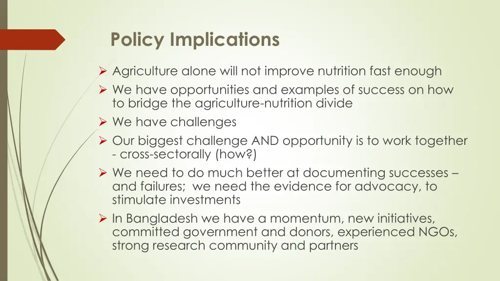 policy implications
