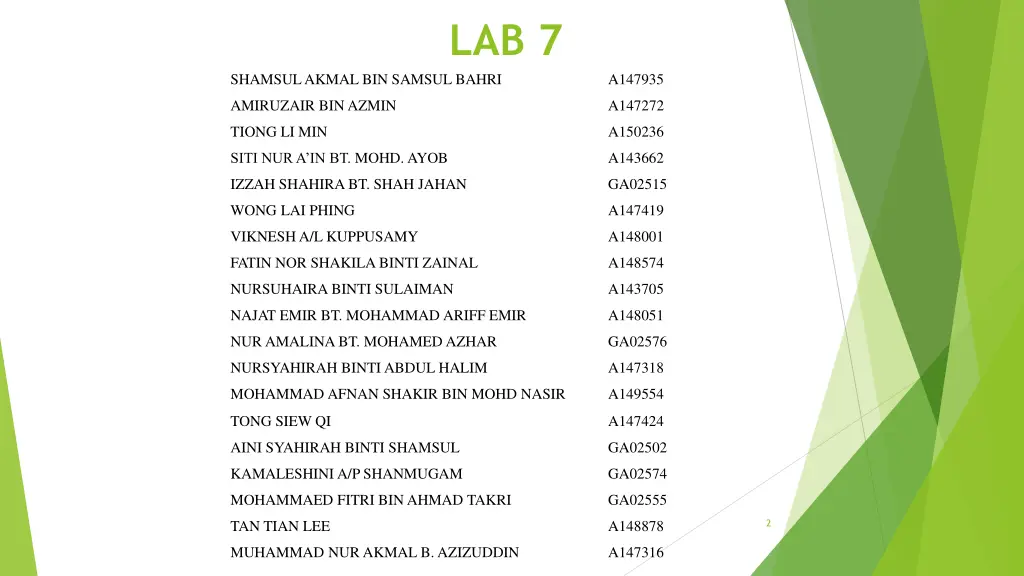 lab 7