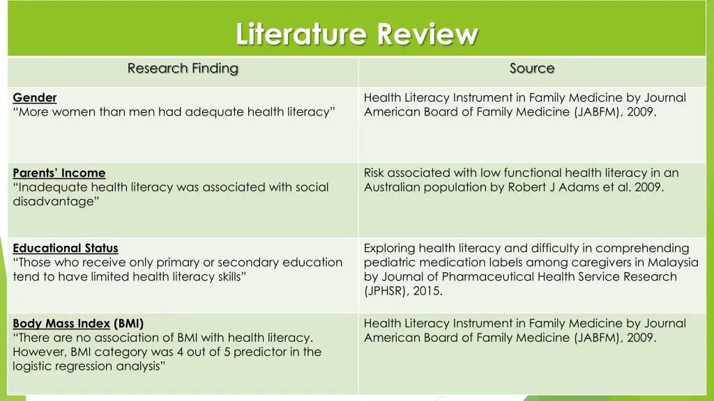 literature review