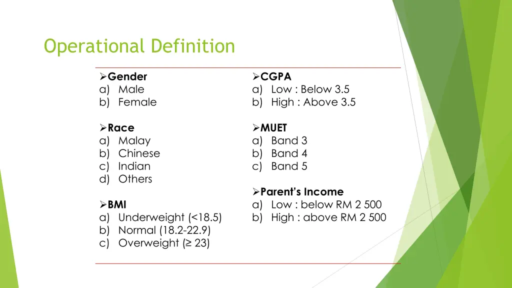 operational definition