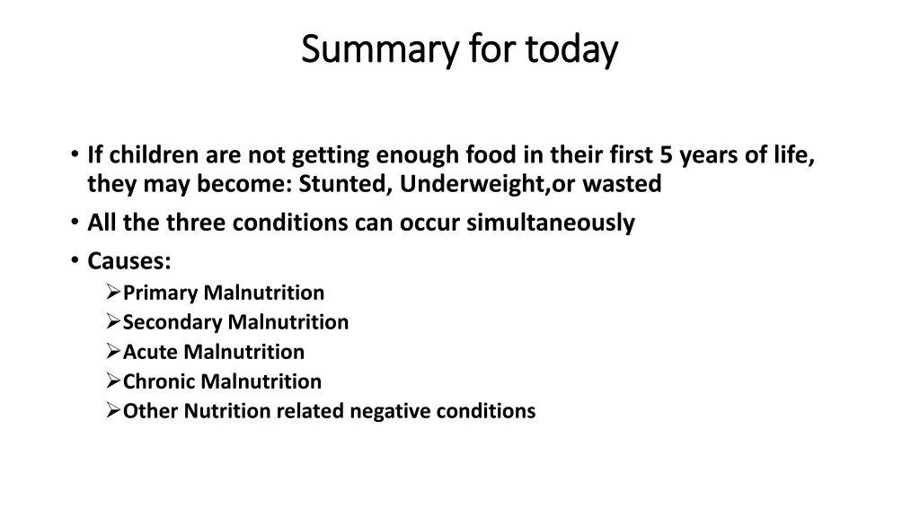 summary for today summary for today
