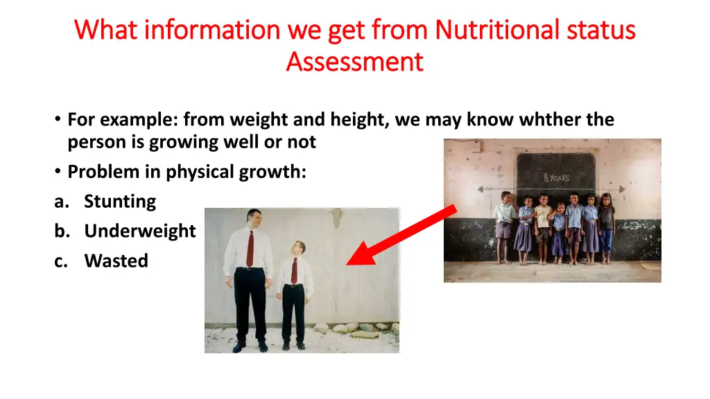 what information we get from nutritional status
