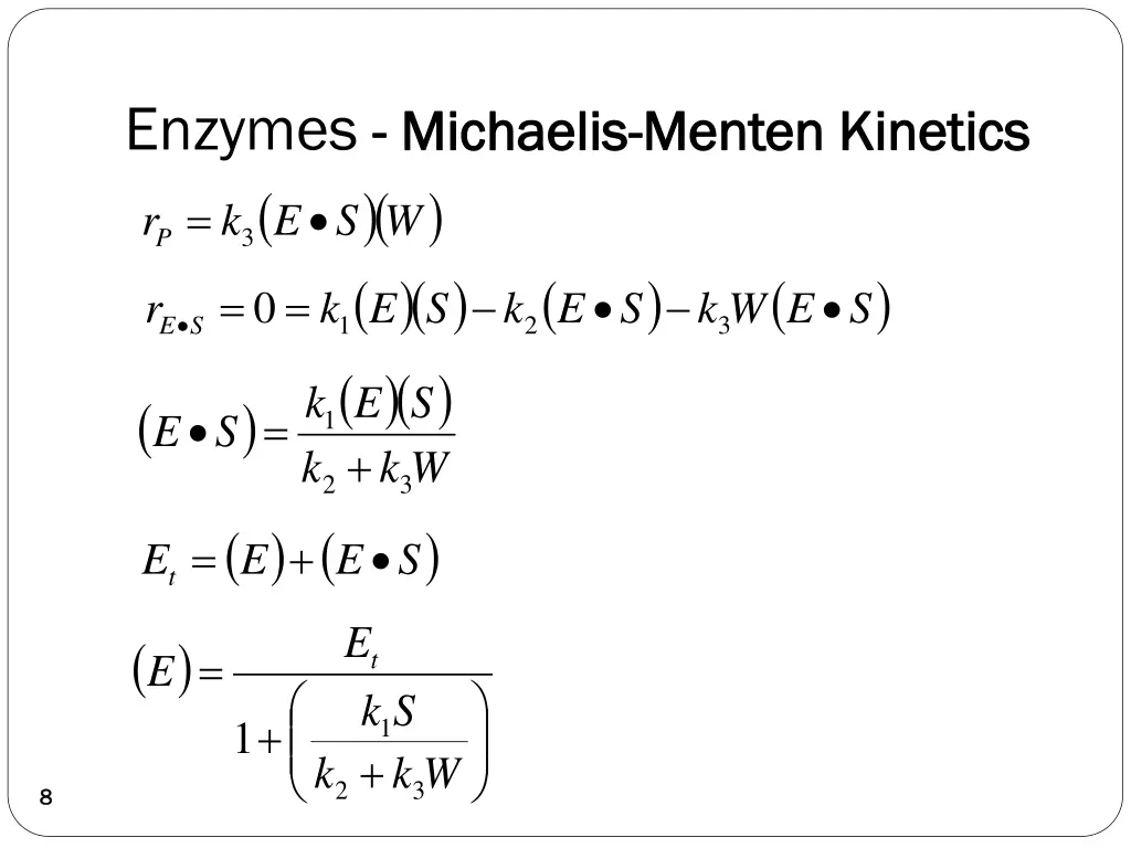 enzymes michaelis