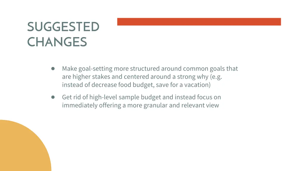 suggested changes