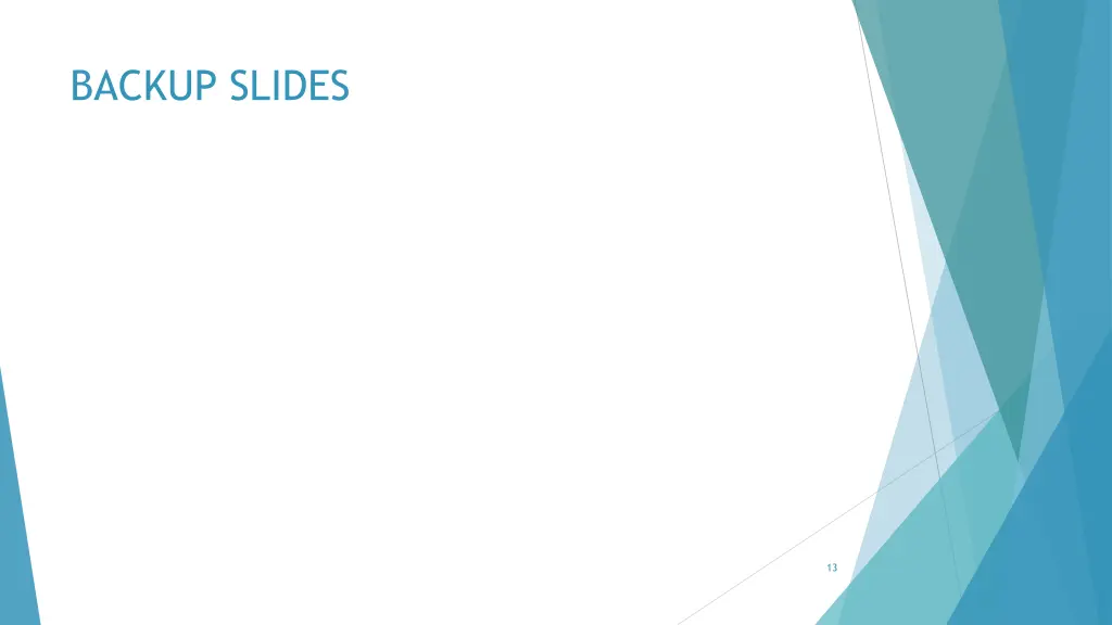 backup slides