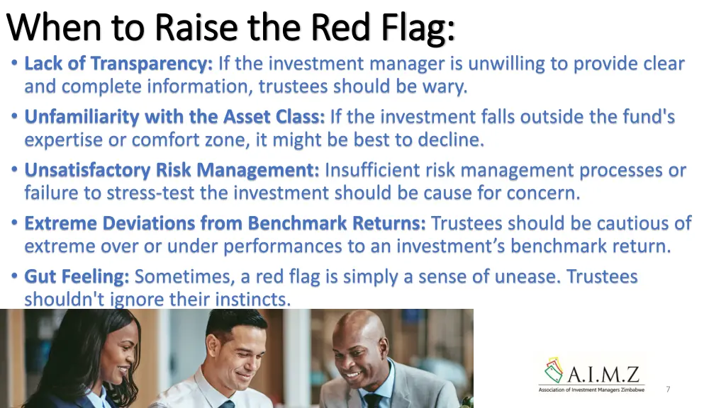 when to raise the red flag when to raise