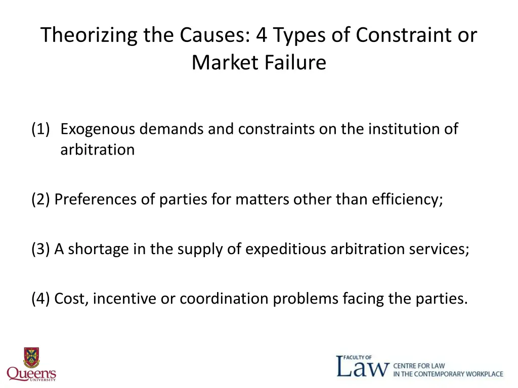 theorizing the causes 4 types of constraint