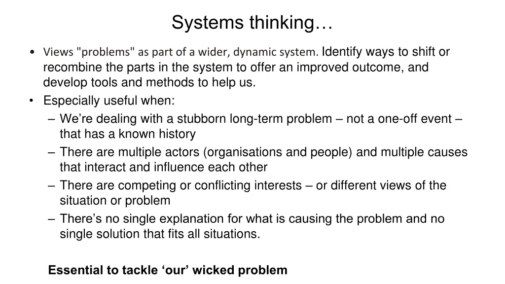 systems thinking
