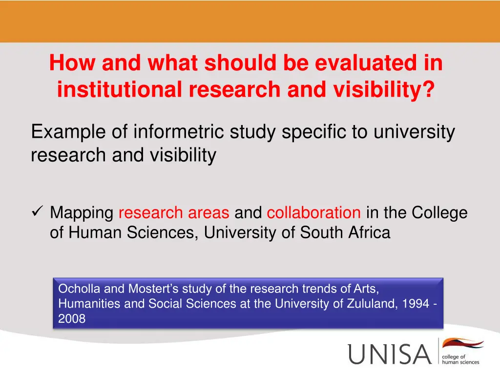 how and what should be evaluated in institutional