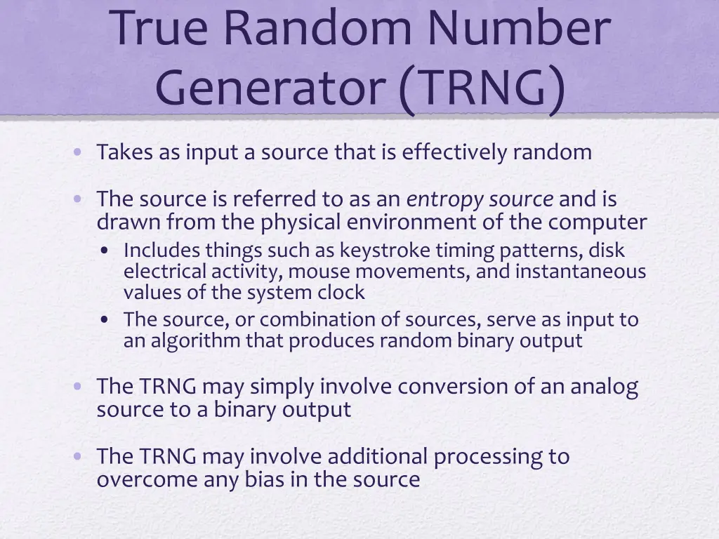 true random number generator trng