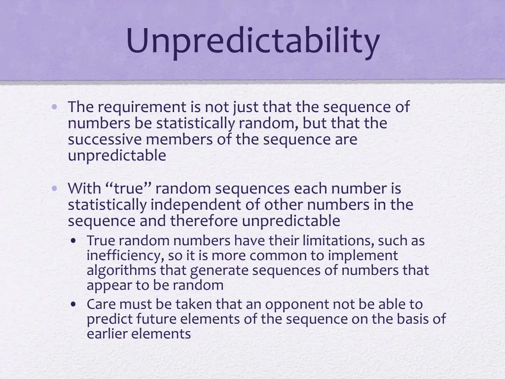 unpredictability