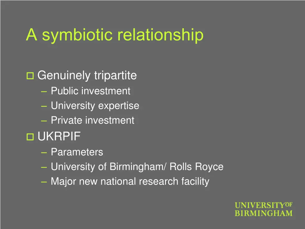 a symbiotic relationship