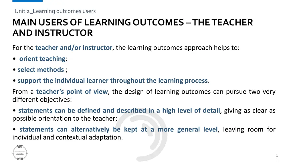 unit 2 learning outcomes users 2