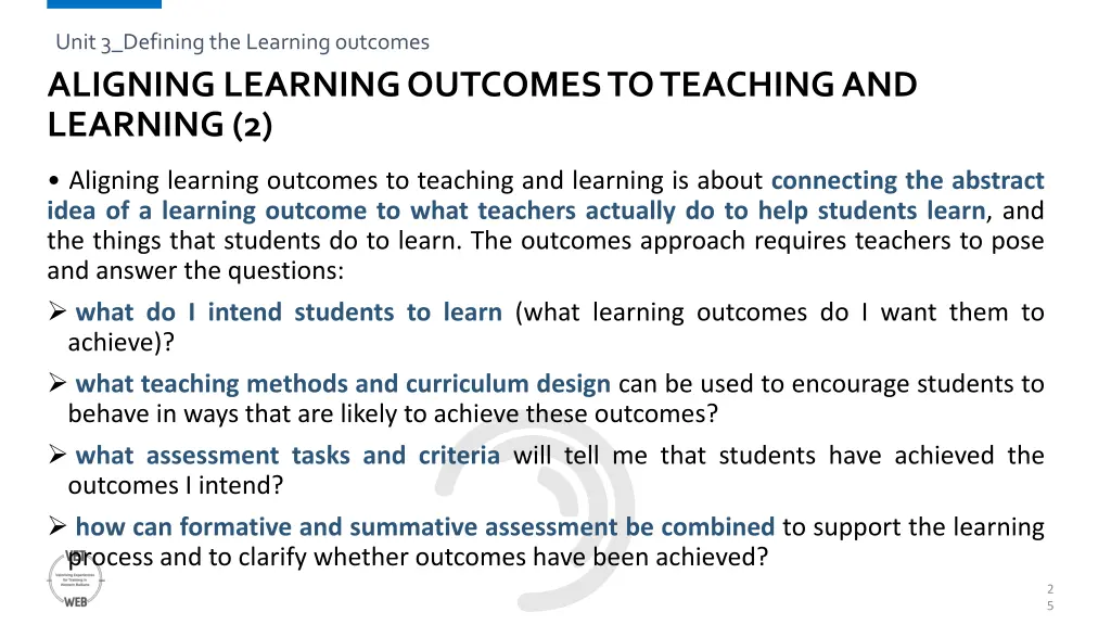unit 3 defining the learning outcomes 10