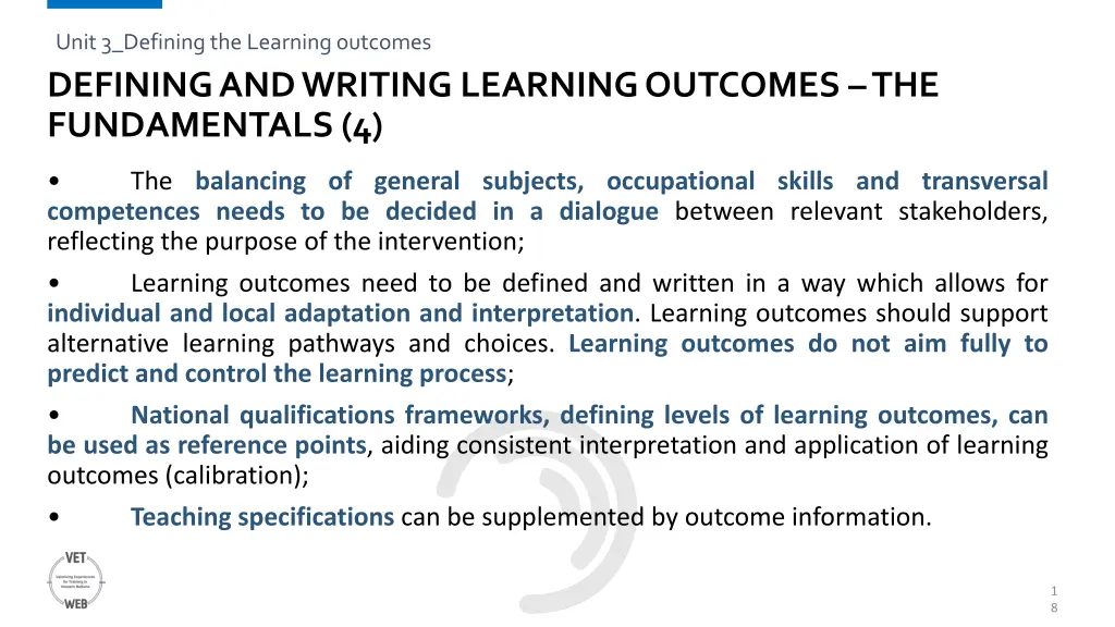 unit 3 defining the learning outcomes 3