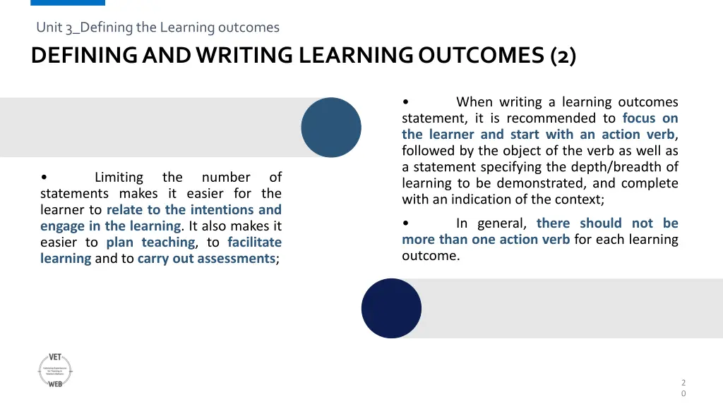 unit 3 defining the learning outcomes 5