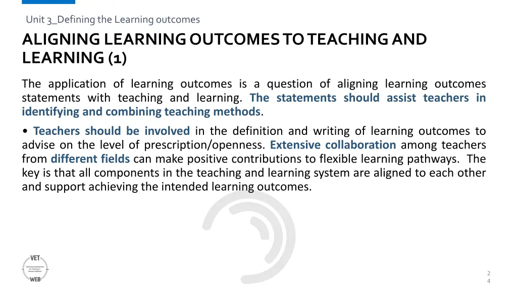 unit 3 defining the learning outcomes 9
